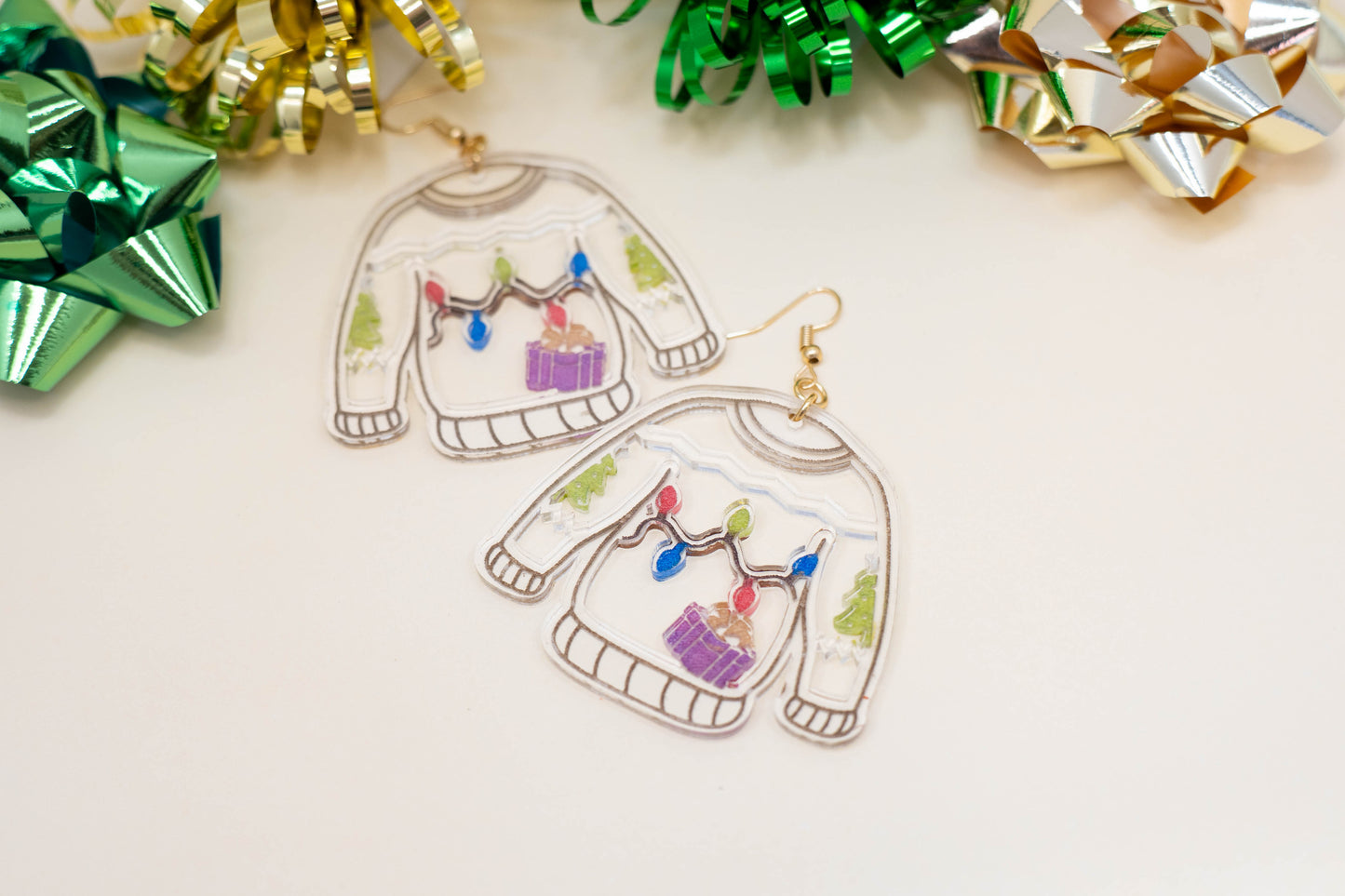 Ugly Sweater Christmas Earrings