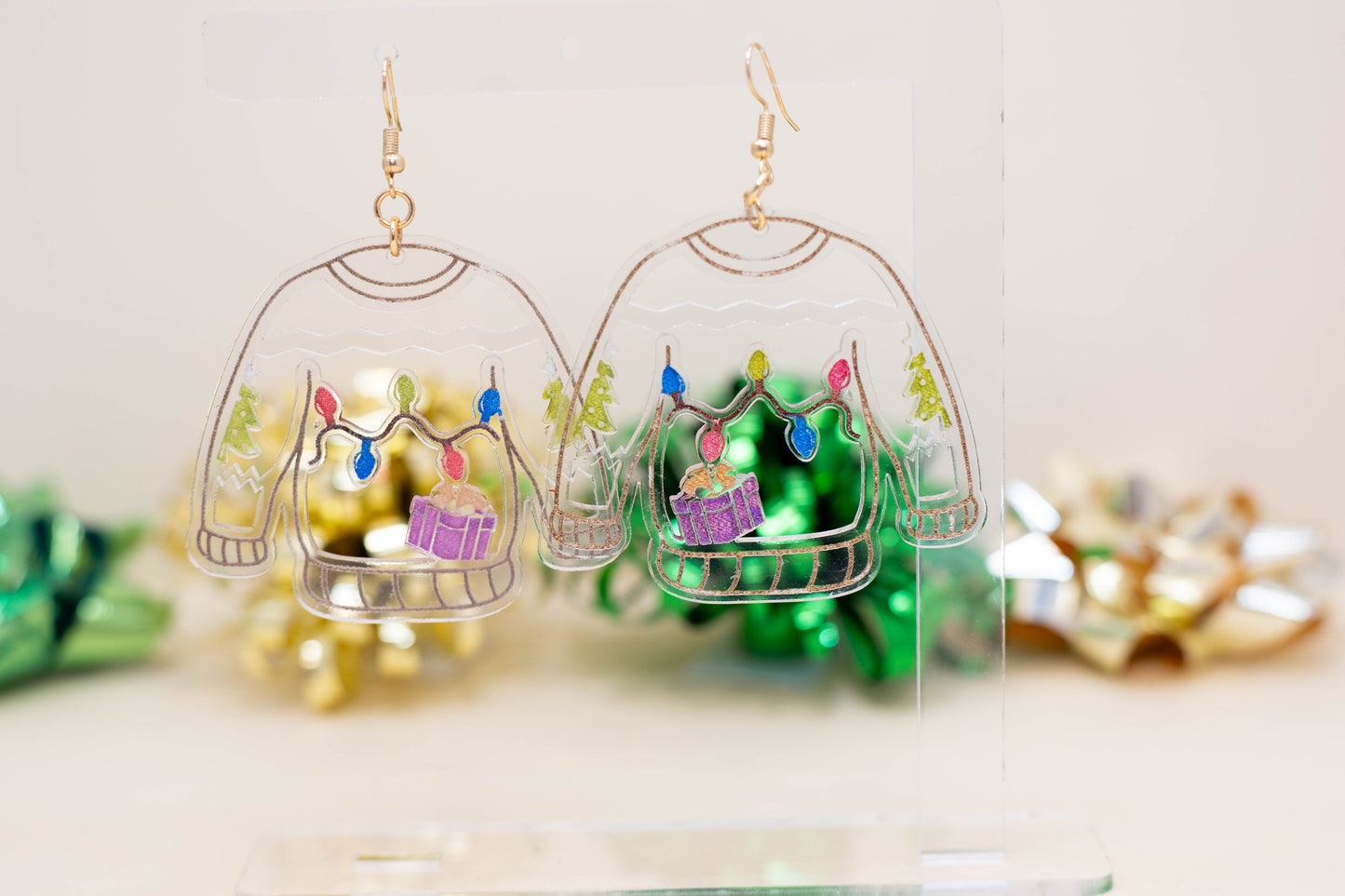 Ugly Sweater Christmas Earrings