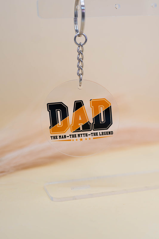 Dad Keychain – The Man, The Myth, The Legend (Gold)