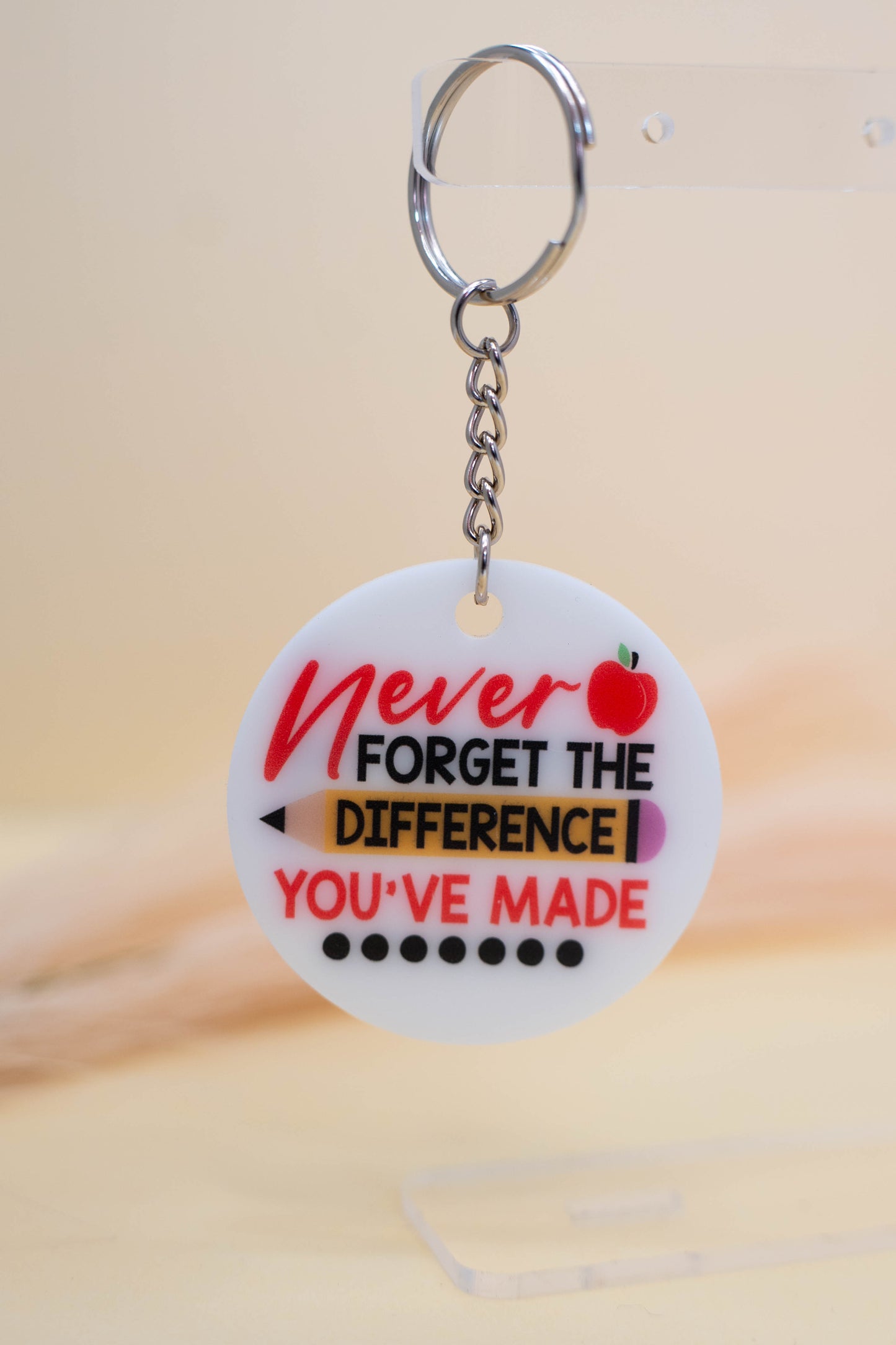Teacher Appreciation Keychain – Never Forget the Difference You’ve Made