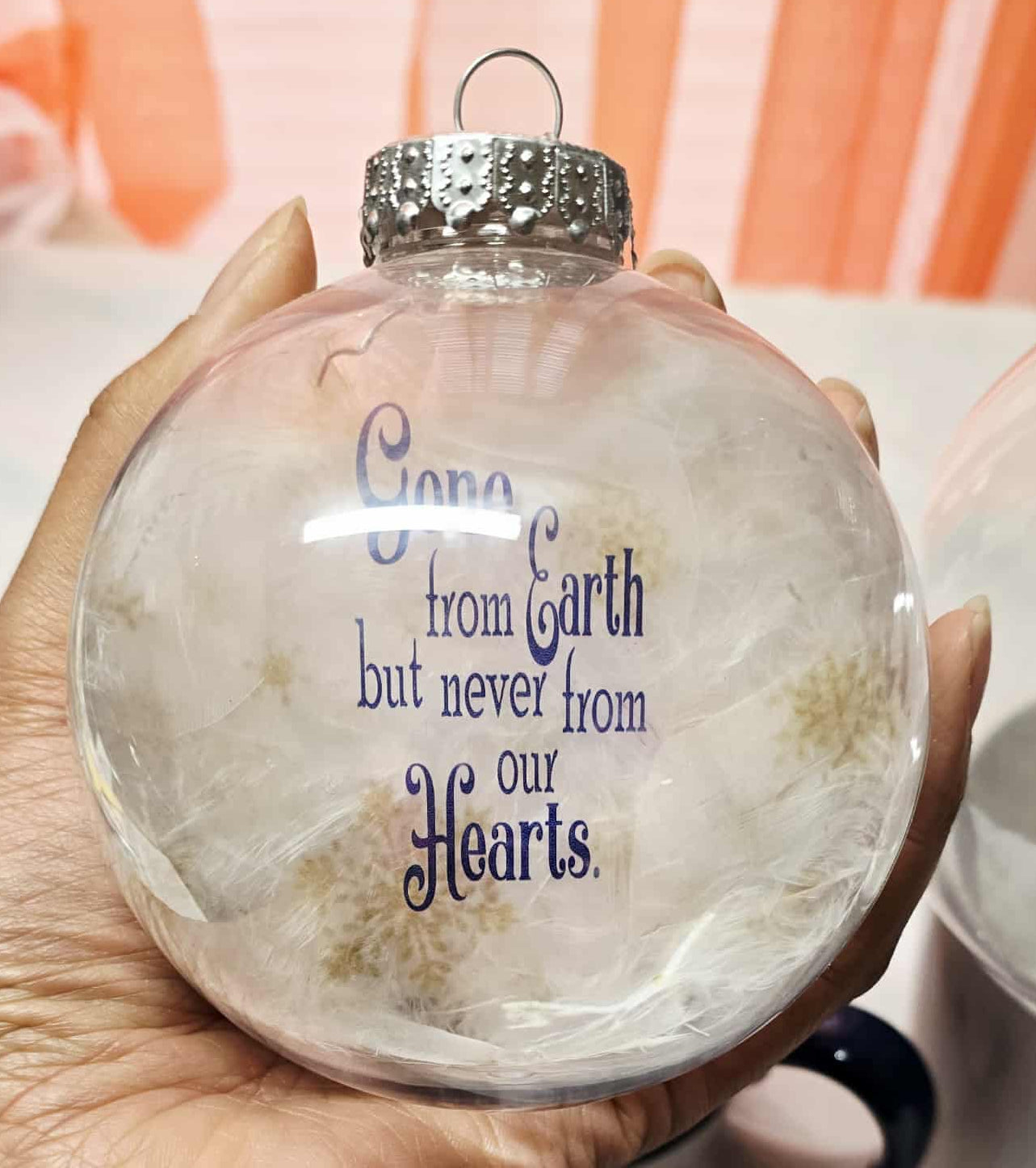 Clear glass ornament