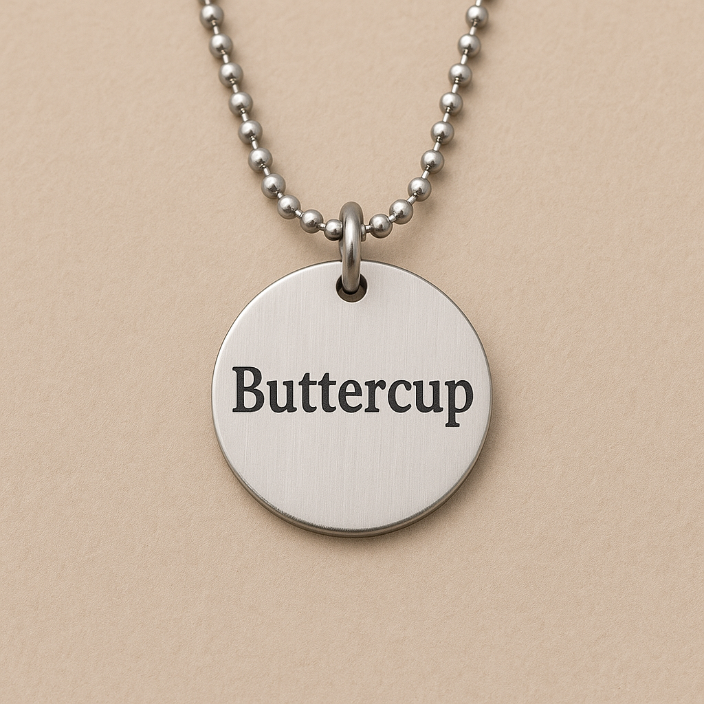 Personalized Round Pendant Necklace – Custom Engraved Keepsake