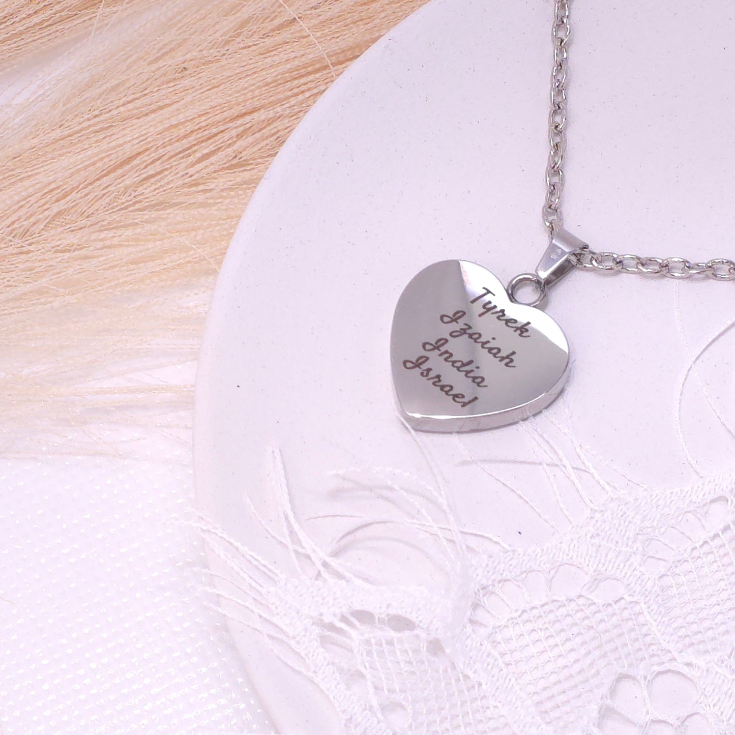 Custom Engraved Heart Charm